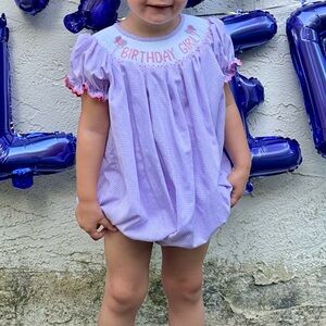 Classic Whimsy “birthday girl” purple bubble - toddler size 2T